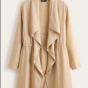 Plus size waterfall coat